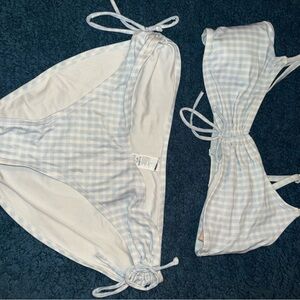 Old Navy Light Blue Gingham Bikini